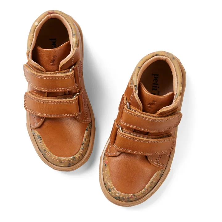 Petit Nord Baskets Montantes Scratchs | Cognac