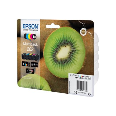 Epson 202 Kiwi - pack de 5 - noir, noir photo, cyan, magenta, jaune - cartouche d'encre originale