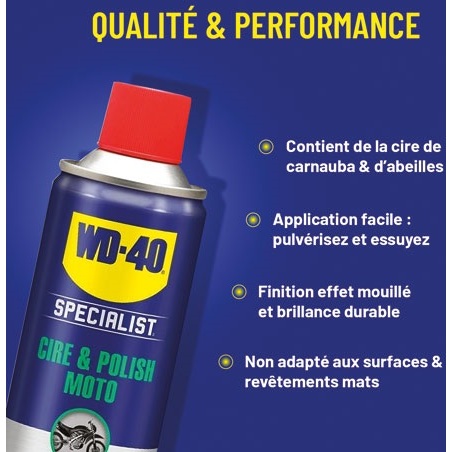Cire & Polish Moto WD-40 Specialist - Aérosol de 400 ml