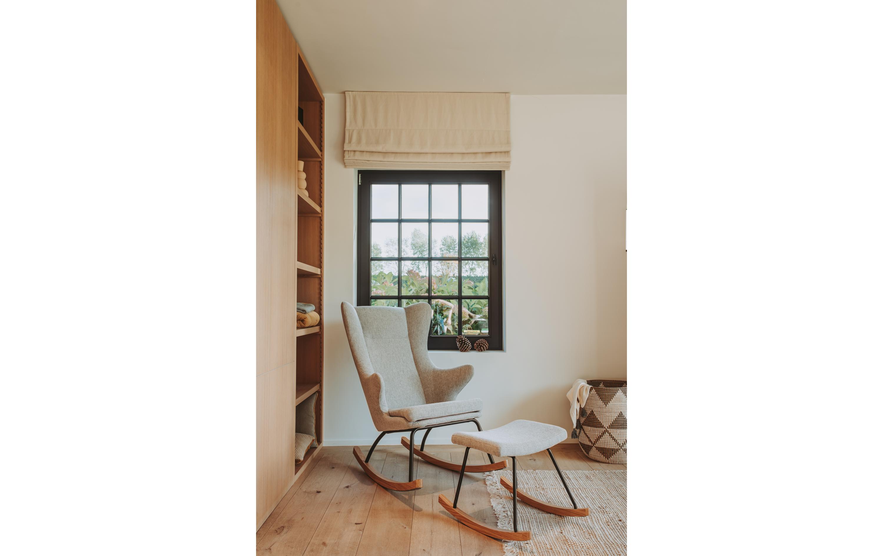 Hocker De Luxe Sand Grey<br>Perfekter Begleiter für Schaukelstuhl