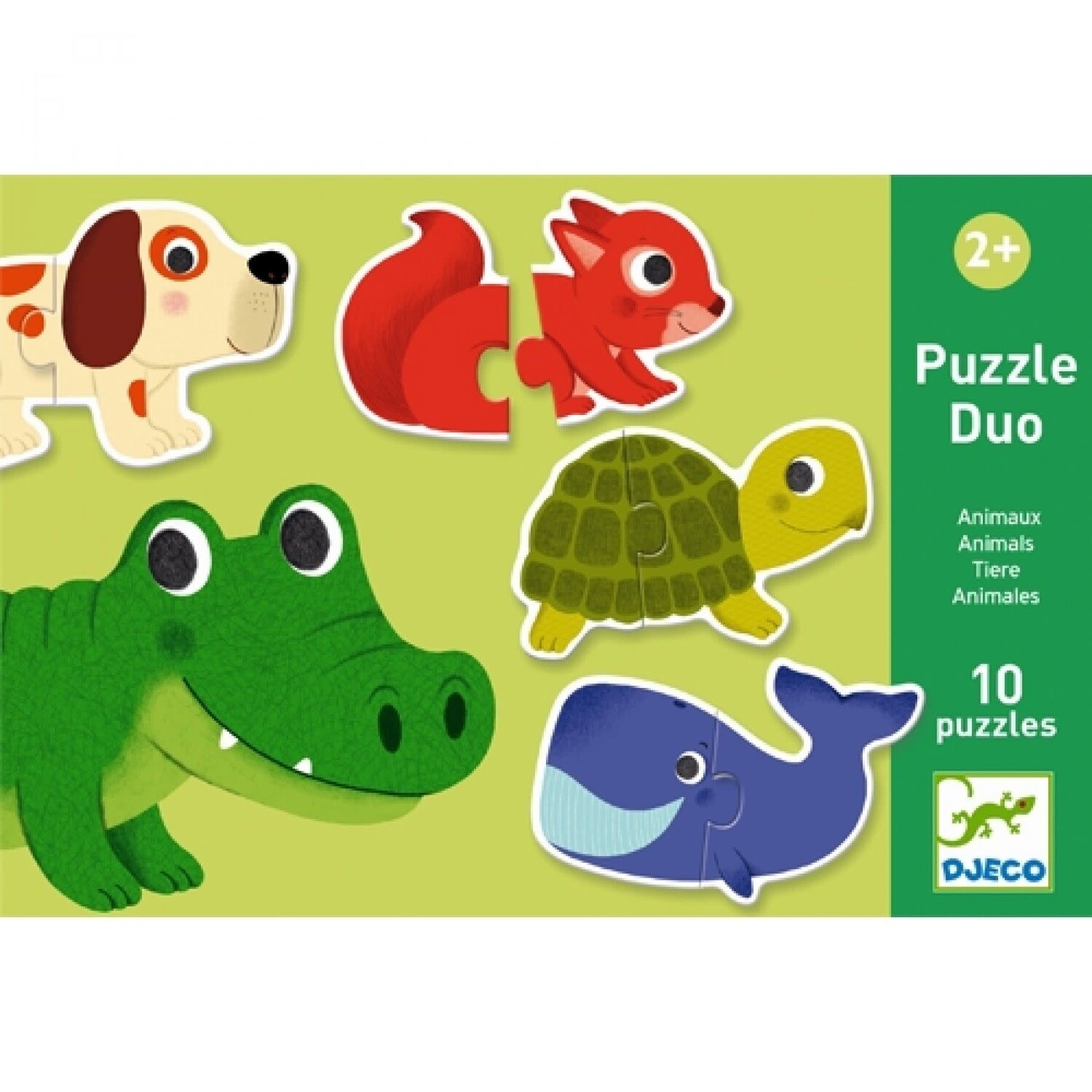 Djeco - Puzzel duo dieren (10x2st)