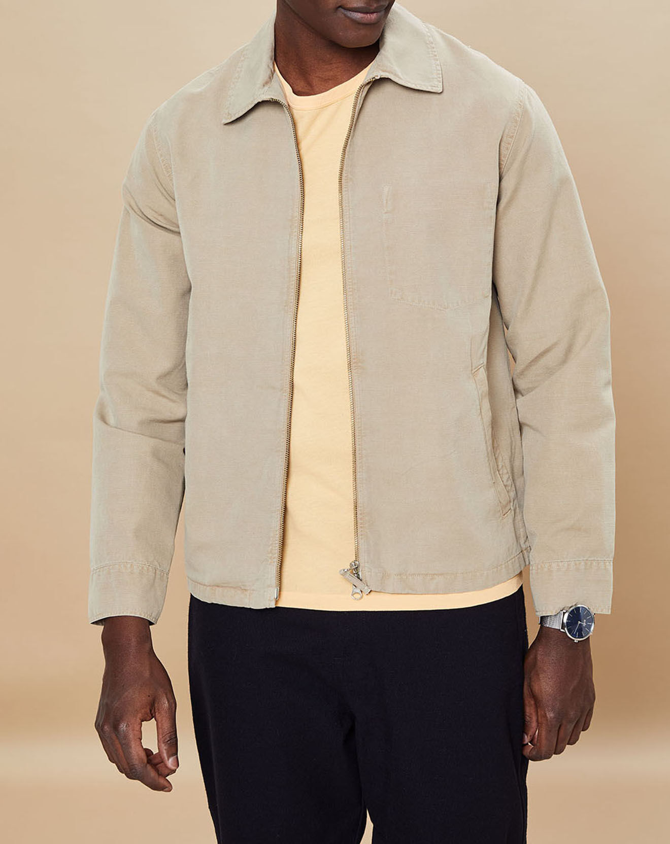 Hartford Blouson en Coton & Lin Downtown beige foncé
