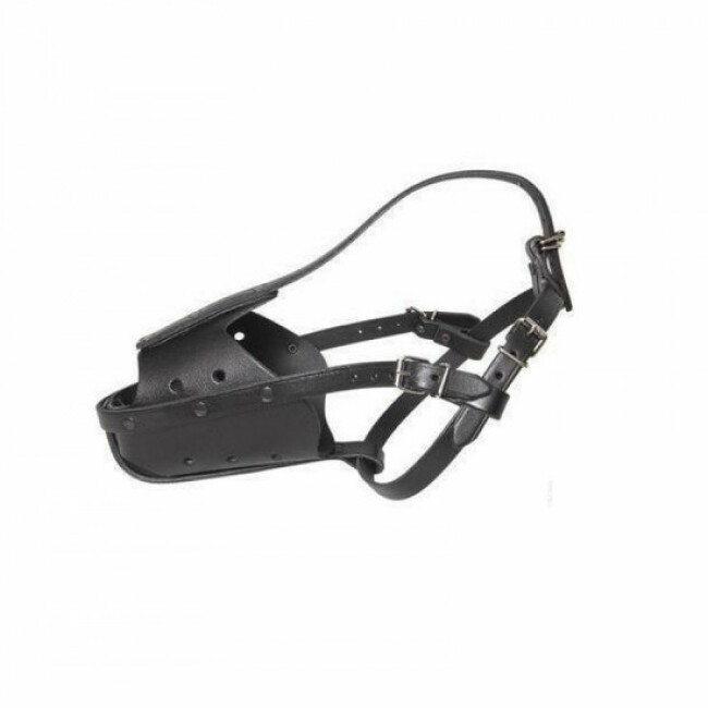 Muselière chien type police en cuir