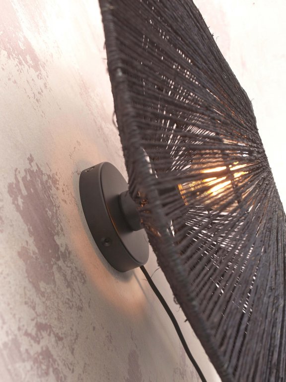 Good&Mojo Iguazu wandlamp large zwart/naturel