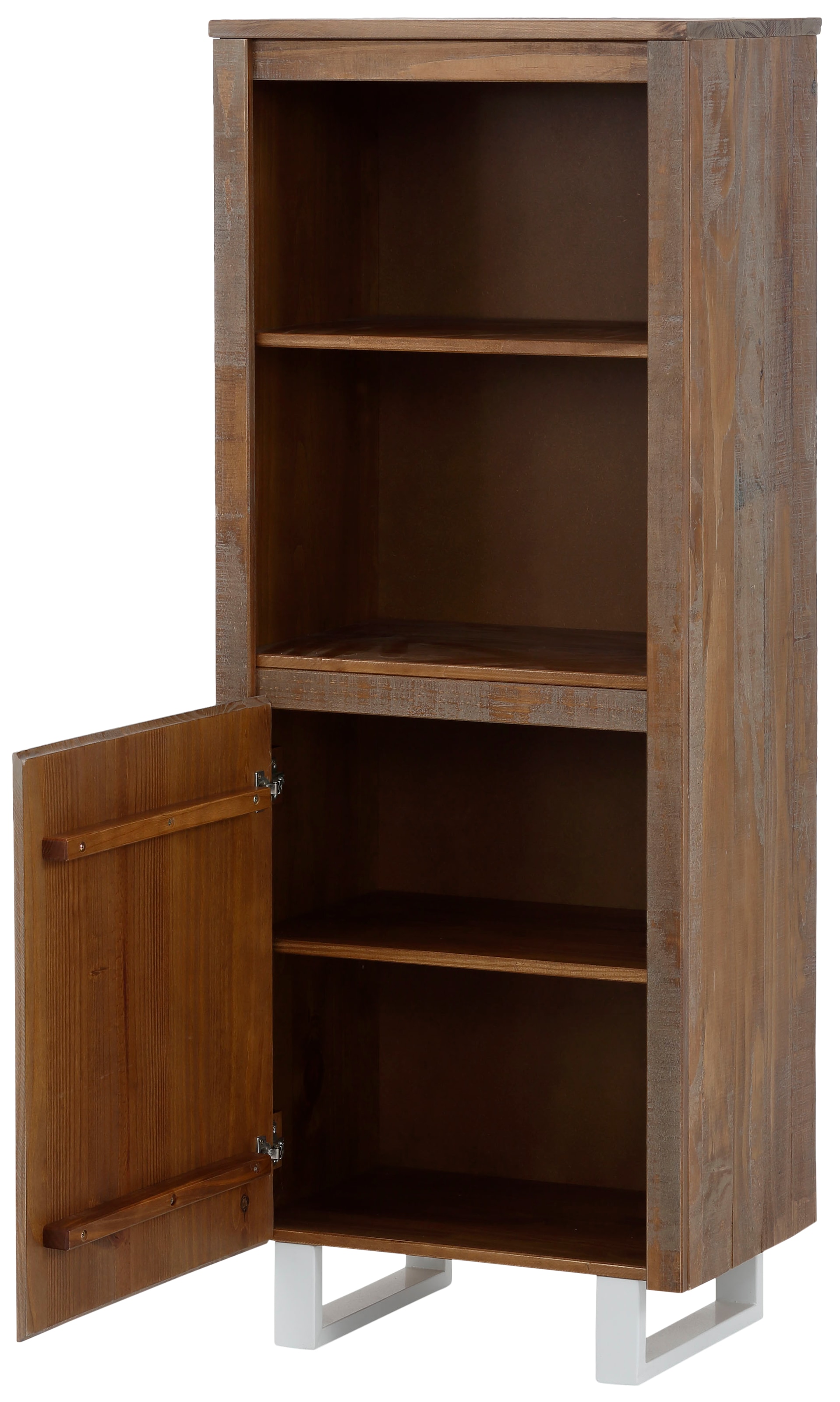 Home affaire Bücherregal »Lagos« aus schönem massivem Kiefernholz, grifflos, Breite 55 cm