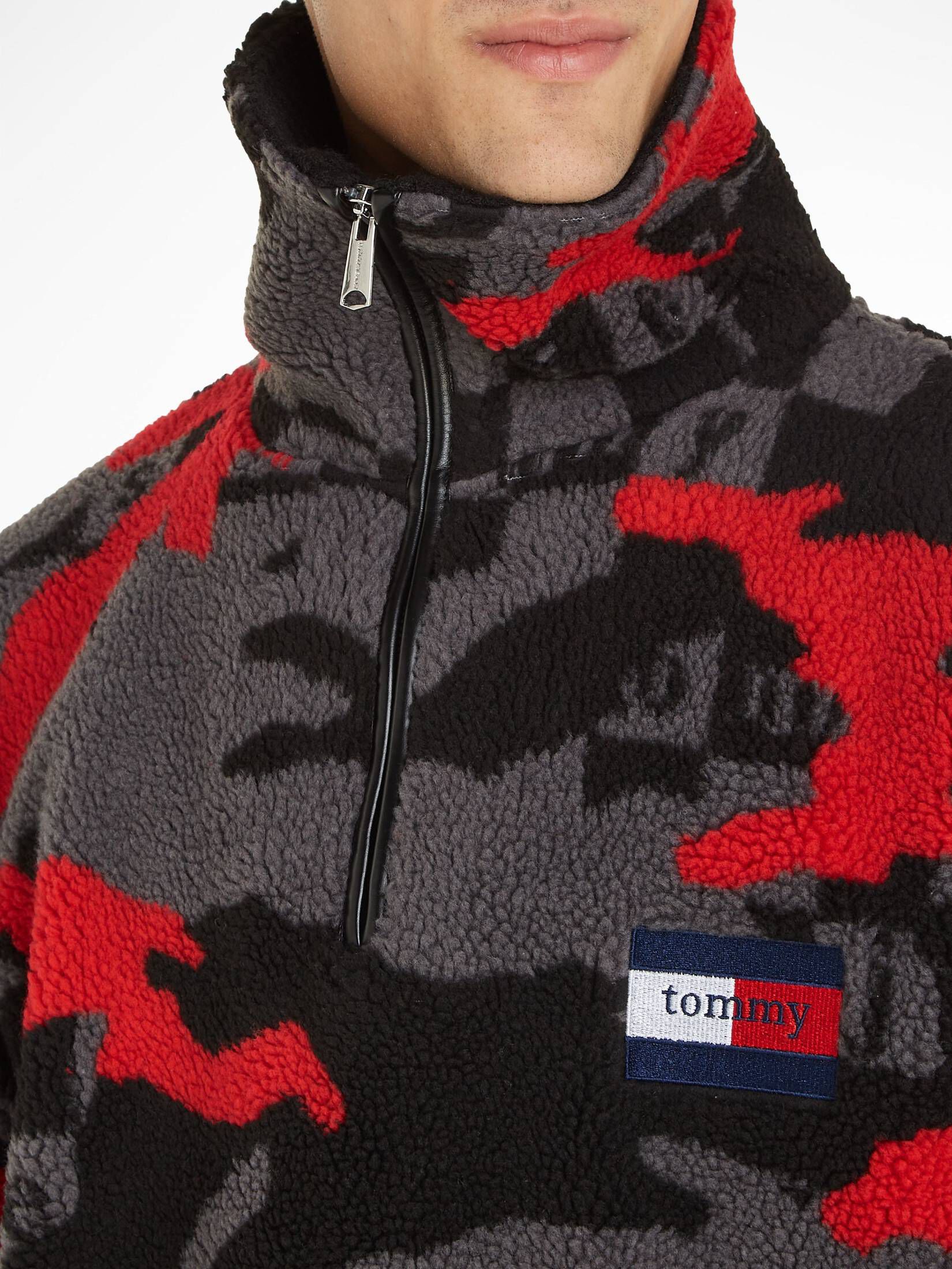 Tommy Jeans| Herren Fleecpullover TJCU POLAR FLEECE ZIPMOCK