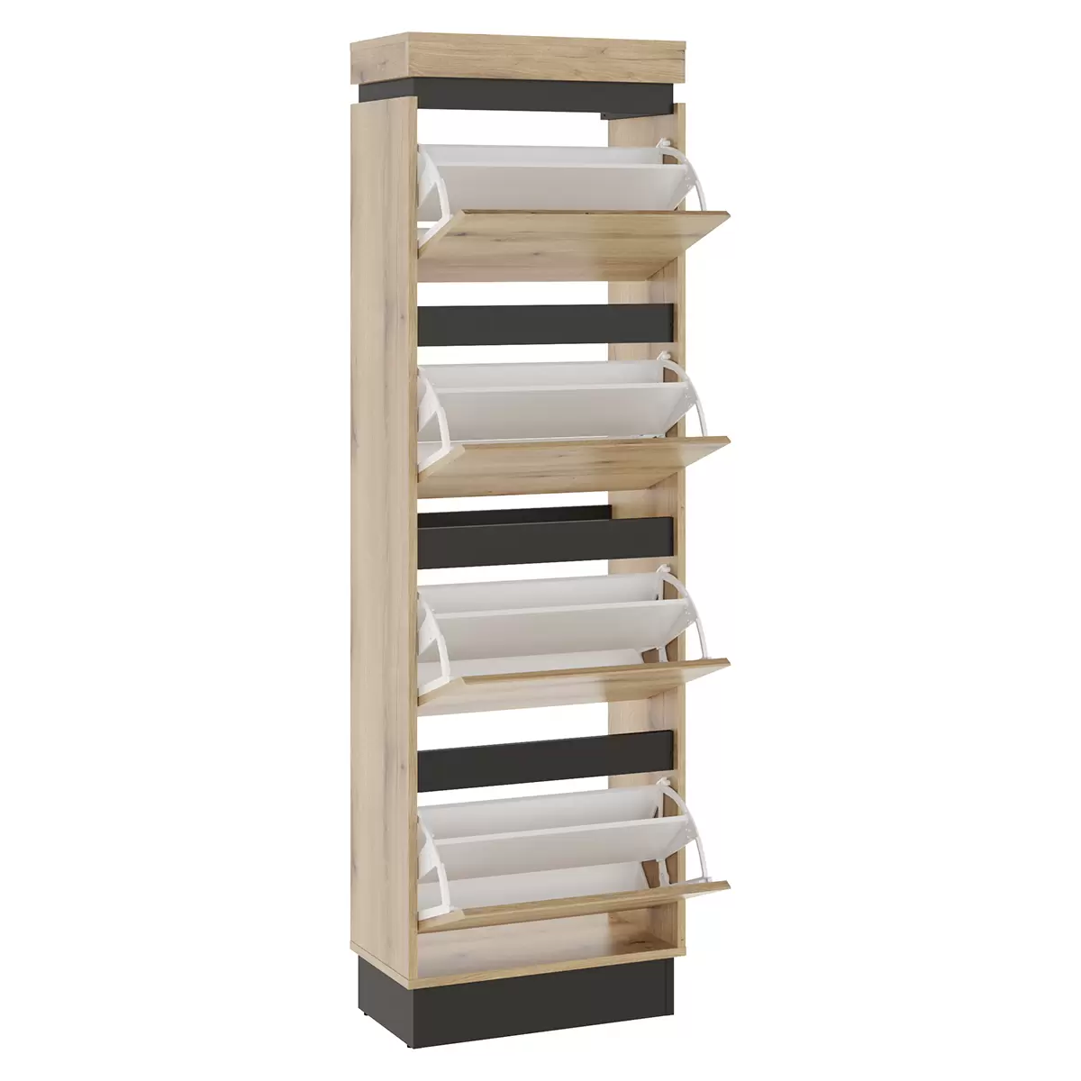 Schuhschrank Corte Eiche,grau