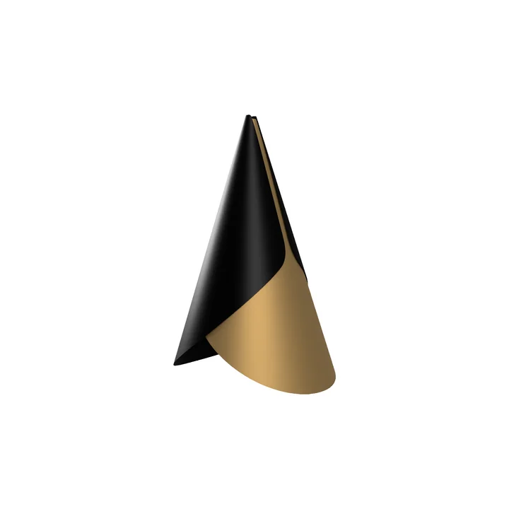 Umage - Cornet Lampenschirm, Ø 13.4 x 23.8 cm, Messing / schwarz