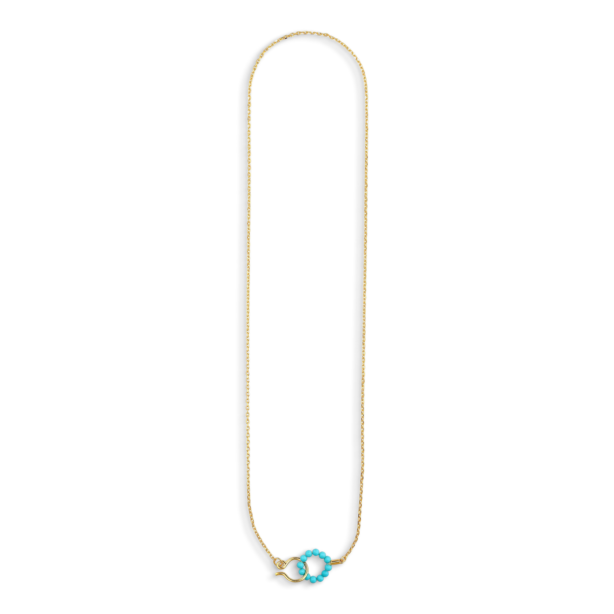 Jane Kønig  Bermuda Turquoise Lock halskæde - forgyldt