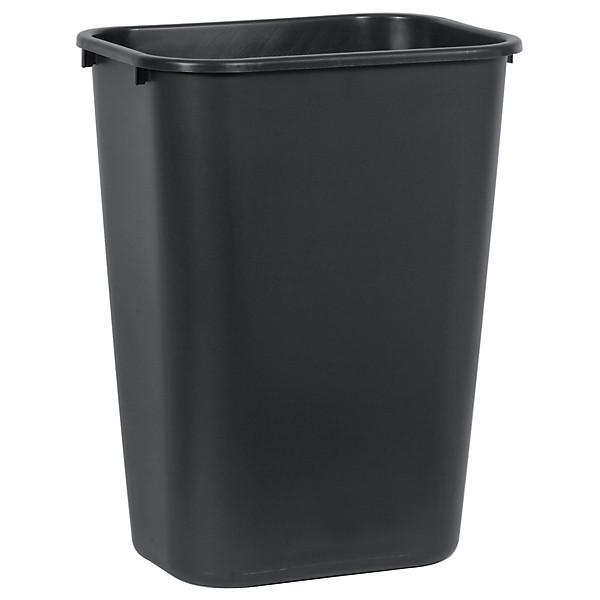 Corbeille plastique rectangulaire 39 L noire