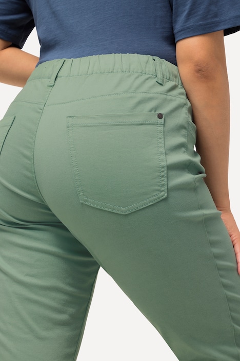 Caprihose Sienna, Fransensaum, schmales Bein, Stretch