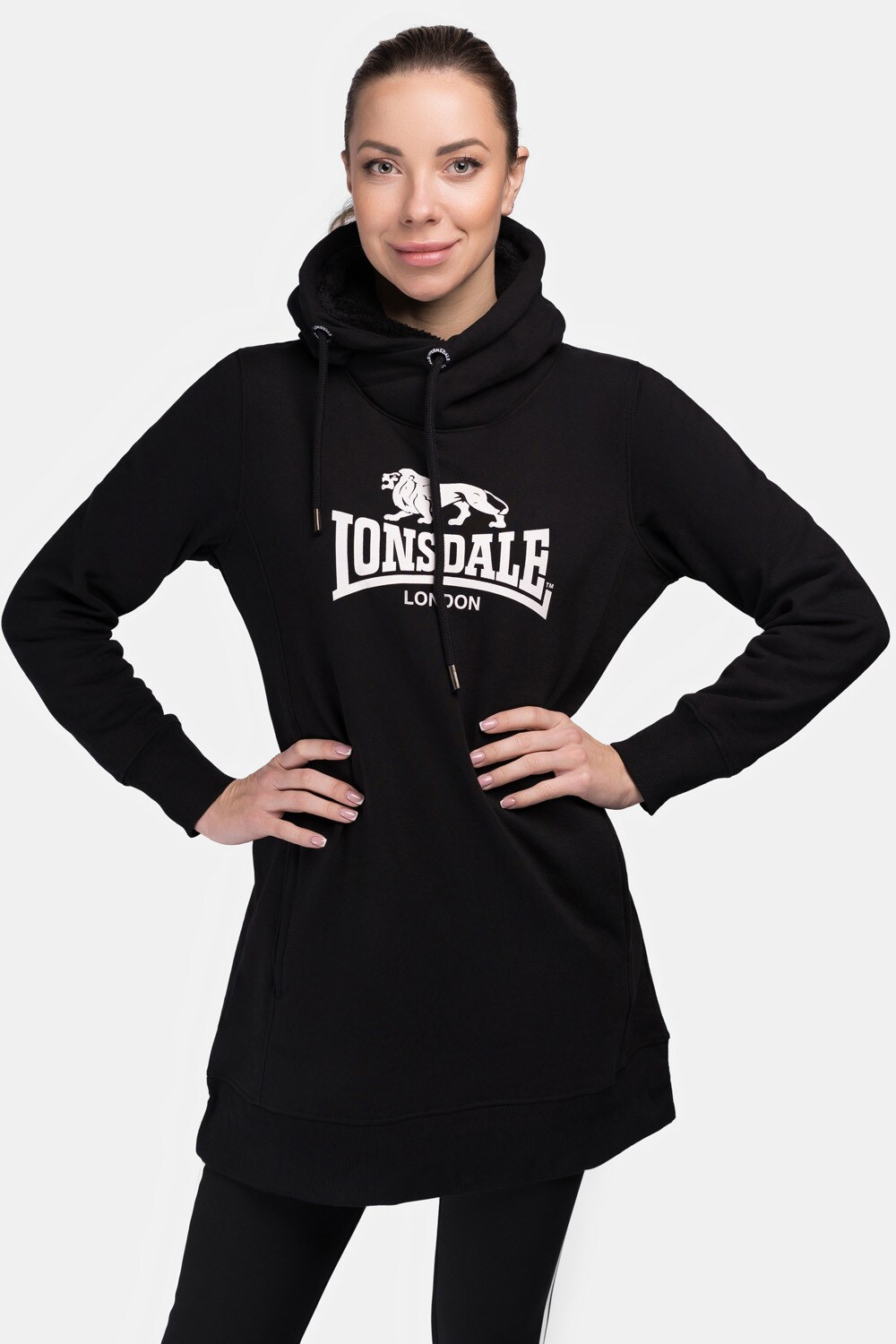 Lonsdale Frauen Sweatkleid mit Kapuze PITLESSIE