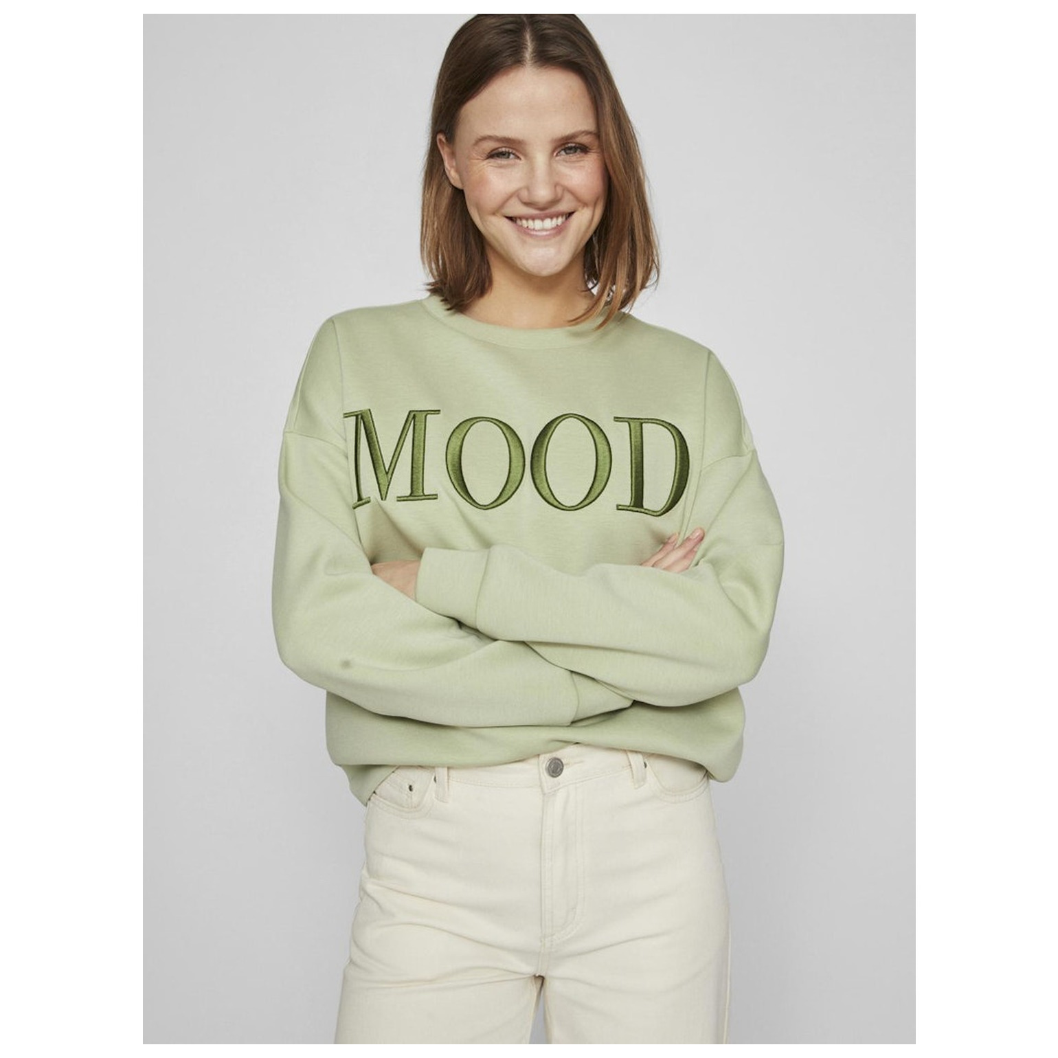 Vila VIREFLECT MOOD EMB L/S SWEAT T