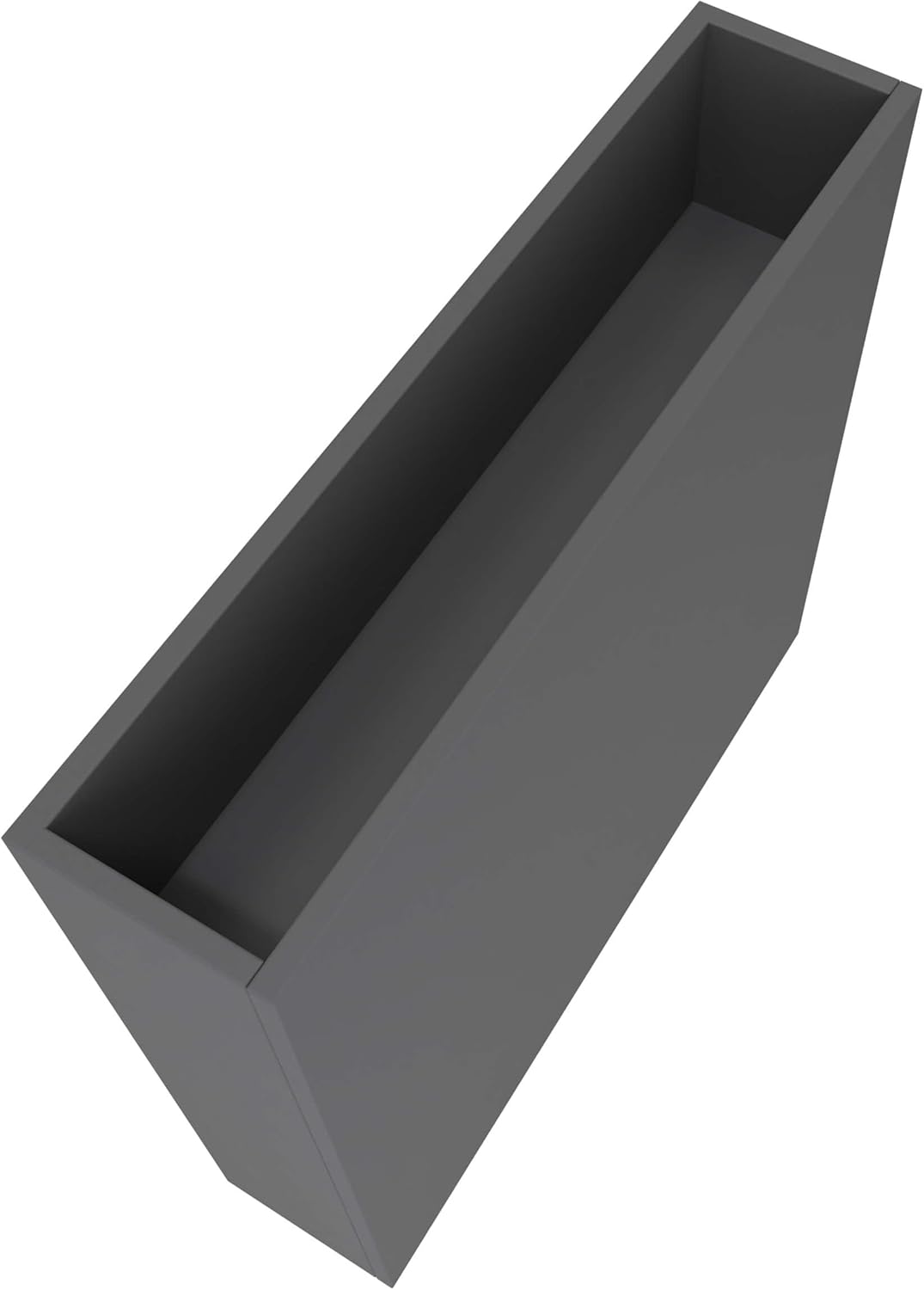 Eigentlich Pflanzkasten Indoor, B80xH77xT18 cm, Pflanzenkübel aus Holz als Sichtschutz für Schreibtisch, Raumteiler bepflanzbar, Pflanzenbehälter (ohne Gefäß, Anthrazit)