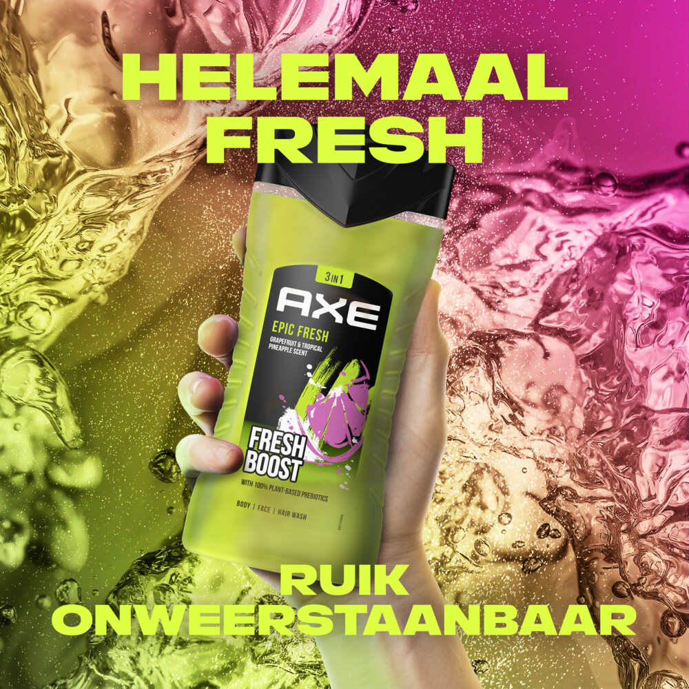 6x Axe 3-in-1 Douchegel Epic Fresh 250 ml