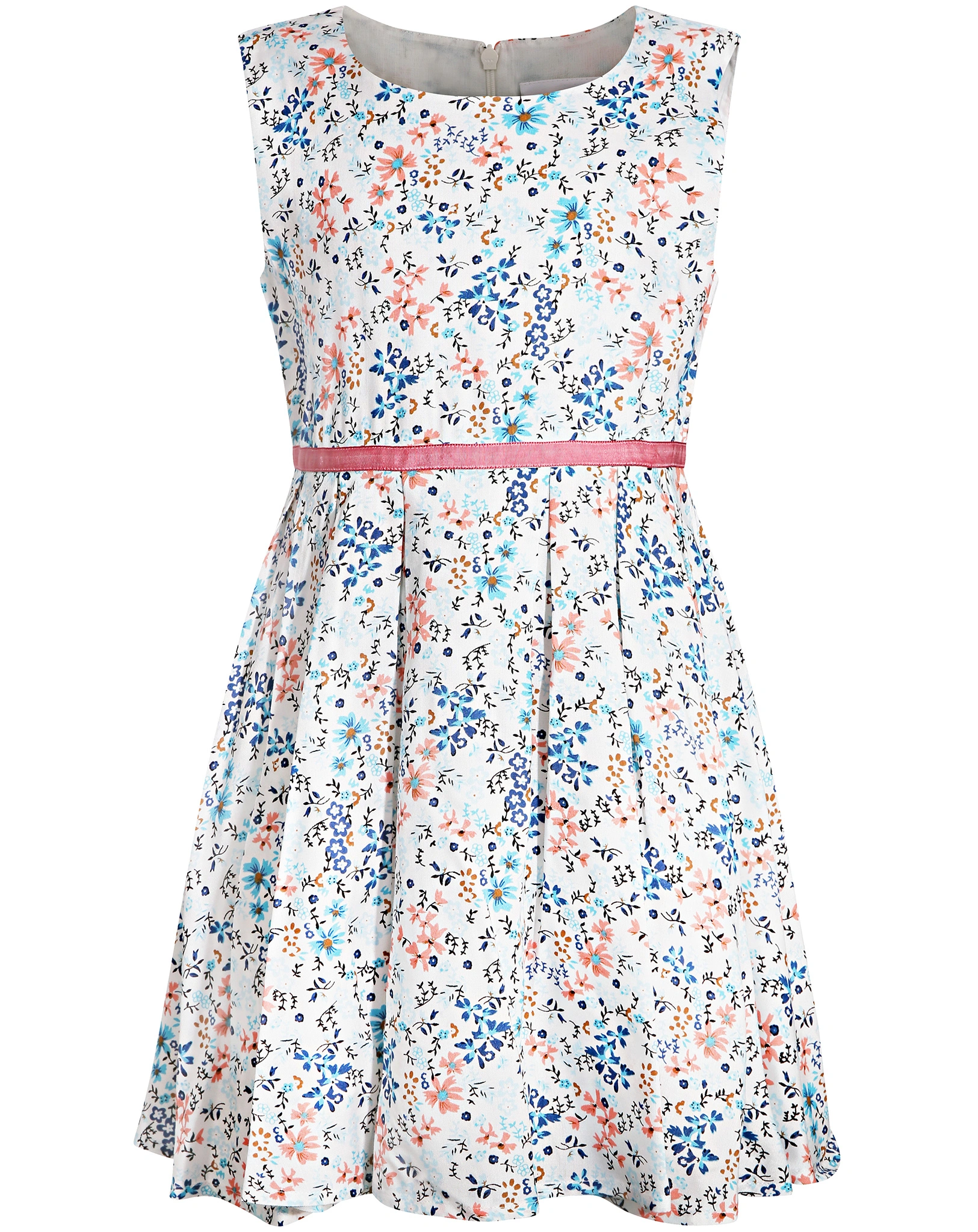 Kleid SUMMER FLOWERS ärmellos in ecru