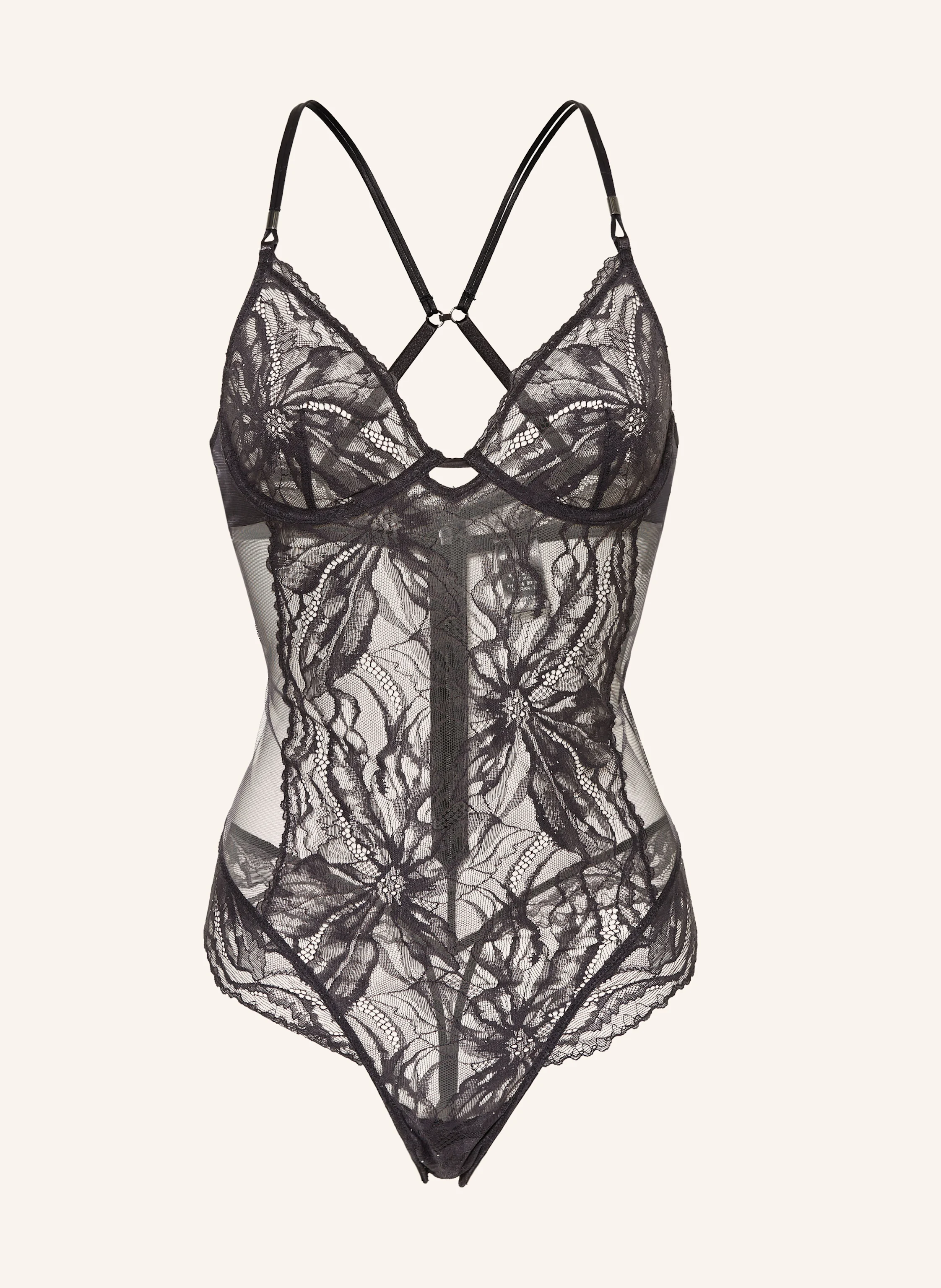 Calvin Klein Bügel-Body CK BLACK mit Pailletten