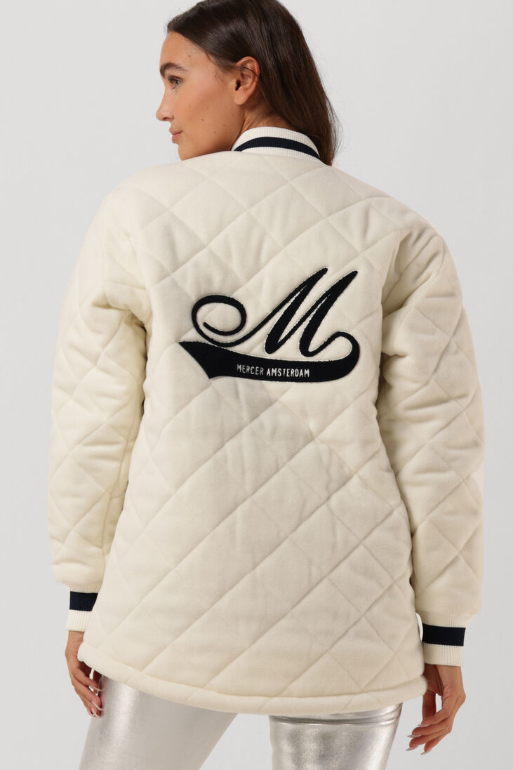 MERCER AMSTERDAM creme mercer amsterdam jack the mercer quilted vasrsity wool