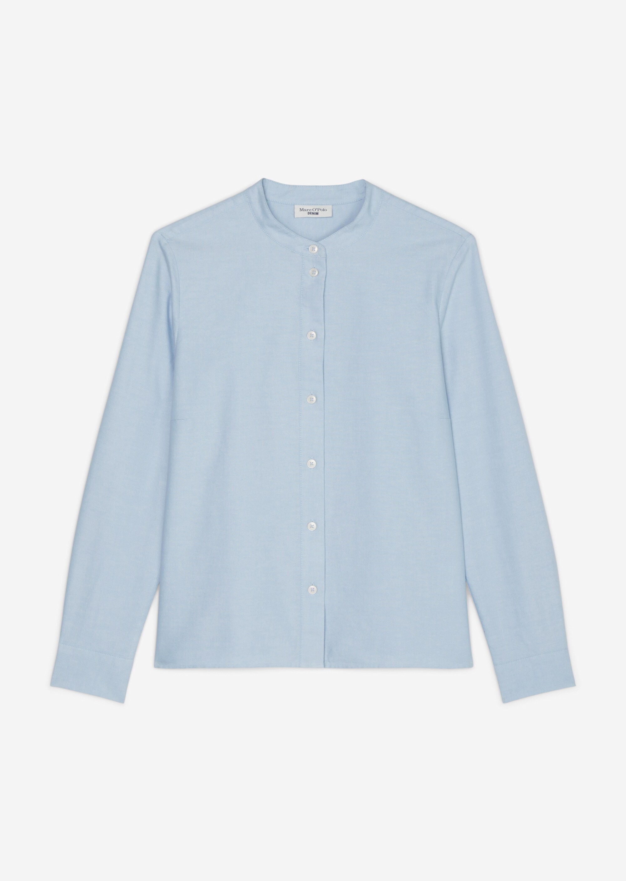 Bluse mit Falten-Detail regularaus Oxford-Qualität