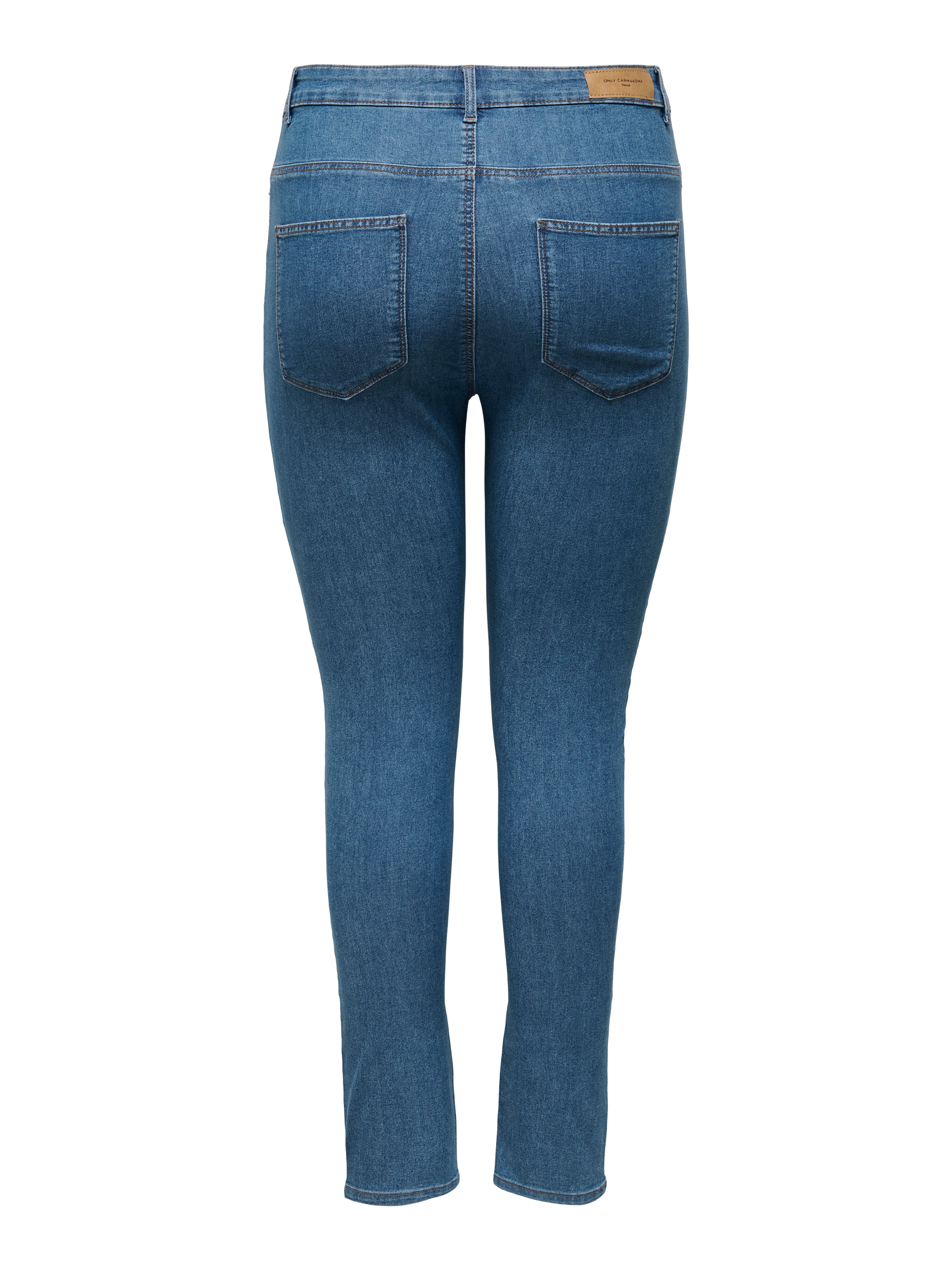 CARMILA-IRIS Hohe Taille Skinny Fit Jeans Medium Blue Denim
