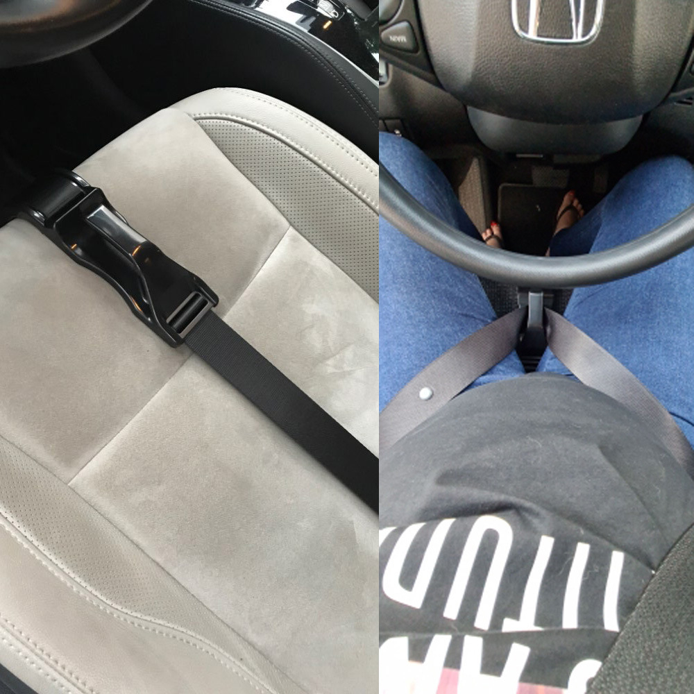 Universal Schwangerschafts Auto Gurt Baby Bauch - Schwarz