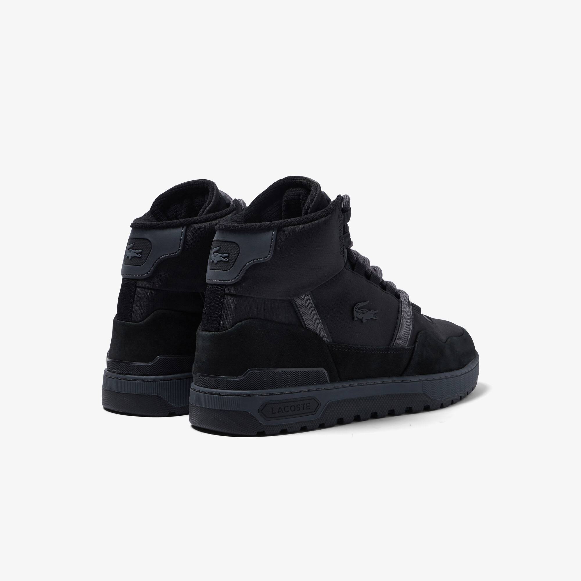 Herren Sneakers T-CLIP WINTER MID aus Textil und Leder Outdoor - Schwarz - Lacoste - Herren