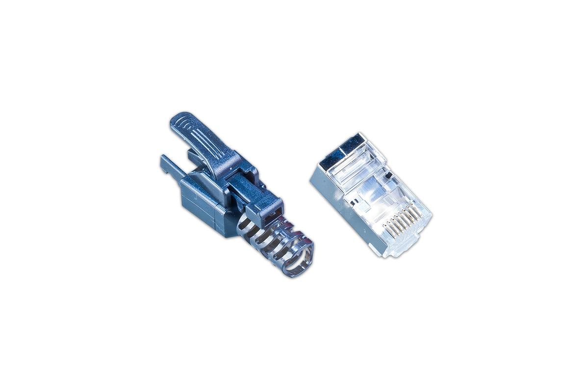 Stecker RJ45 KAT6A Securelock 10 Stück, SchwarzWirewin RJ45 KAT6A Securelock Stecker inkl. Knickschutztülle, schwarz, 10-Pack