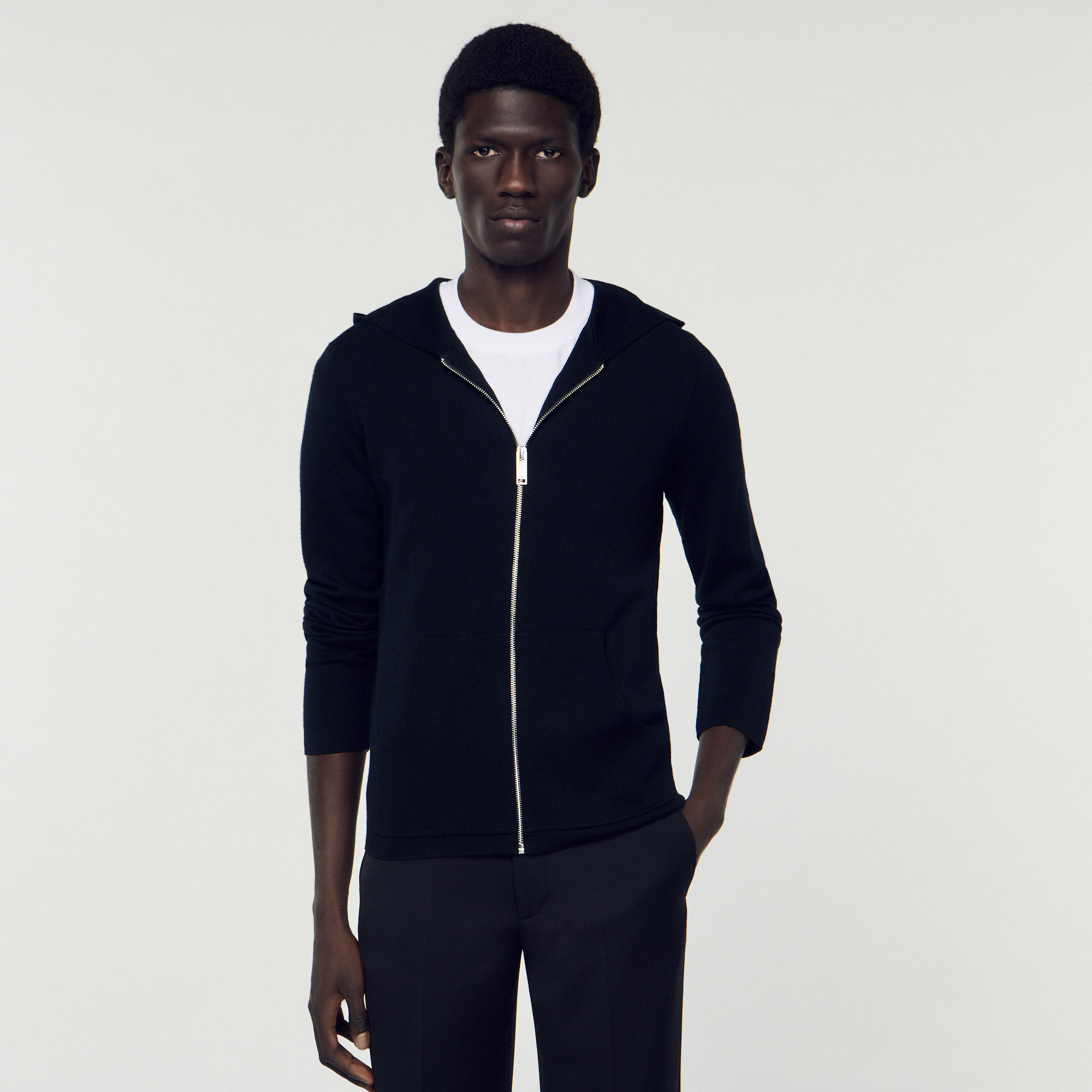 Gilet zippe avec capuche