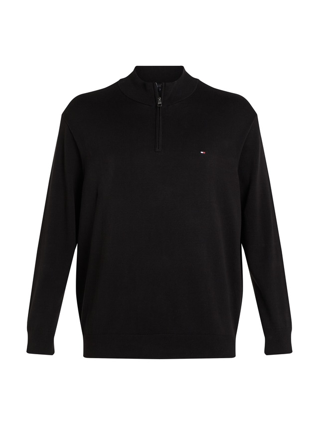 Tommy Hilfiger Big & Tall Stehkragenpullover »BT-ESSENTIAL COTTON ZIP MOCK-B«, Grossen Grössen