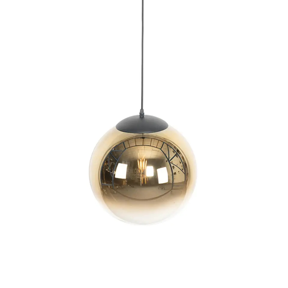 Qazqa hanglampen pallon goudkleurig e27