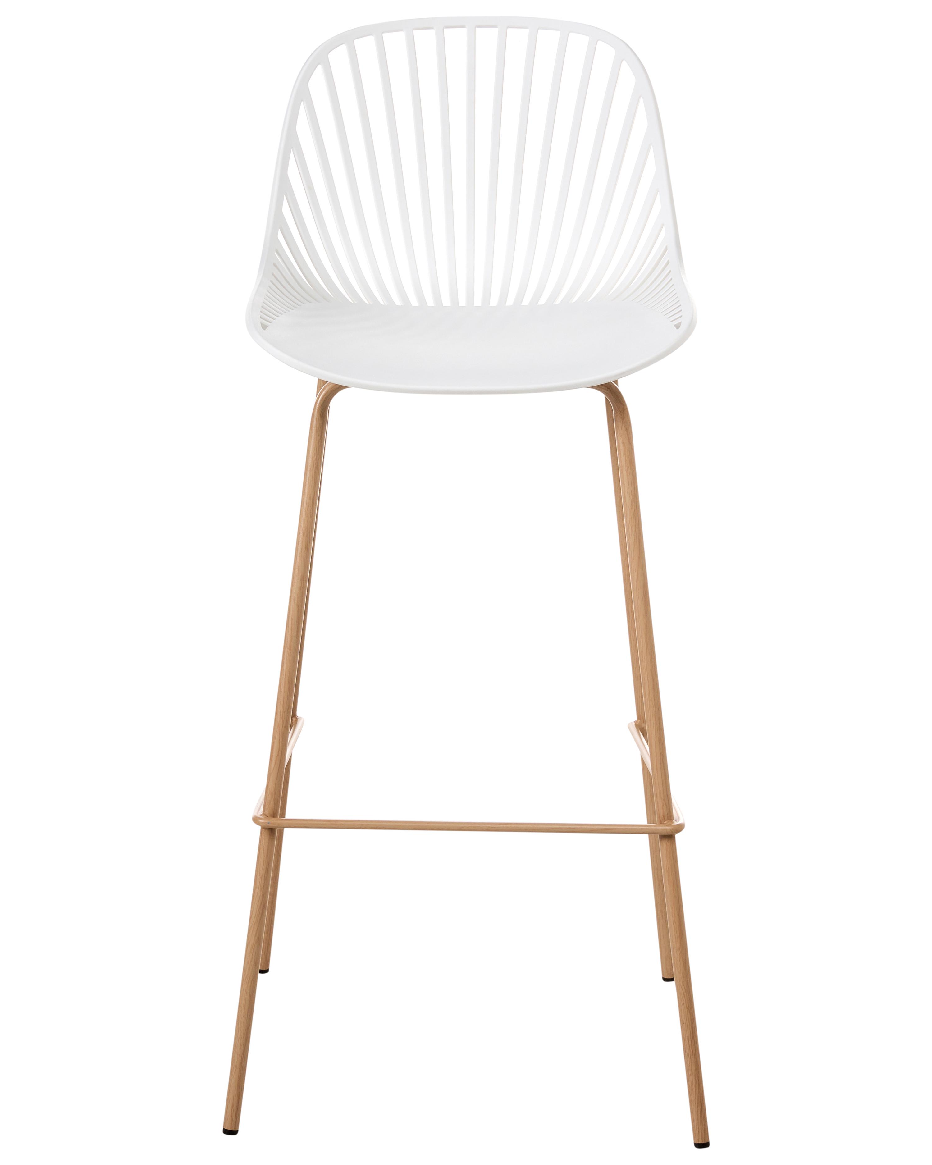 Set van 4 barstoelen KLEVE Wit