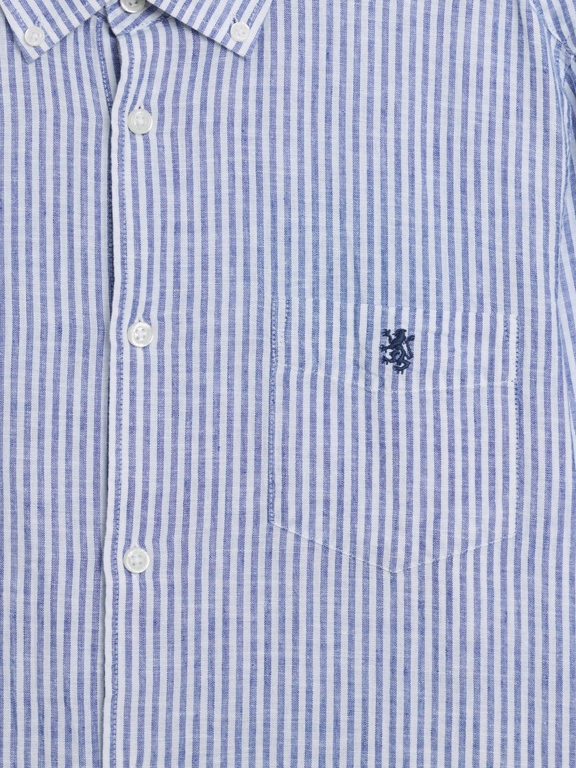 Elia stripet langermet skjorte Chambray Blue