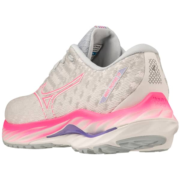 Chaussure running MIZUNO WAVE INSPIRE 19 W SNOW WHITE/HIGH/VIS PINK/P.PUNCH