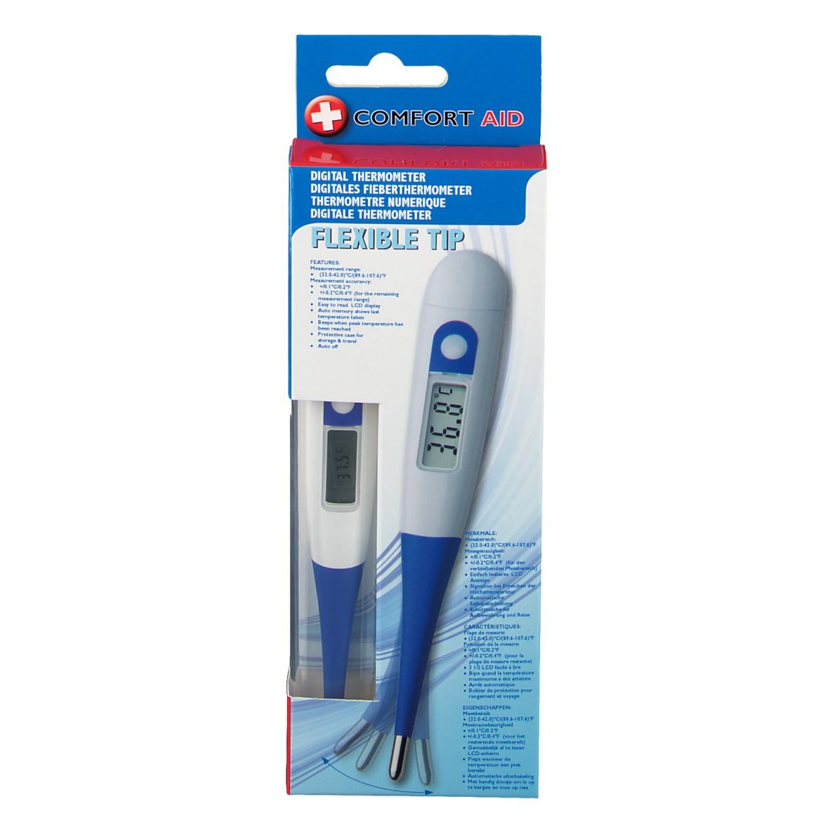 Fieberthermometer Digital mit flexibler Spitze