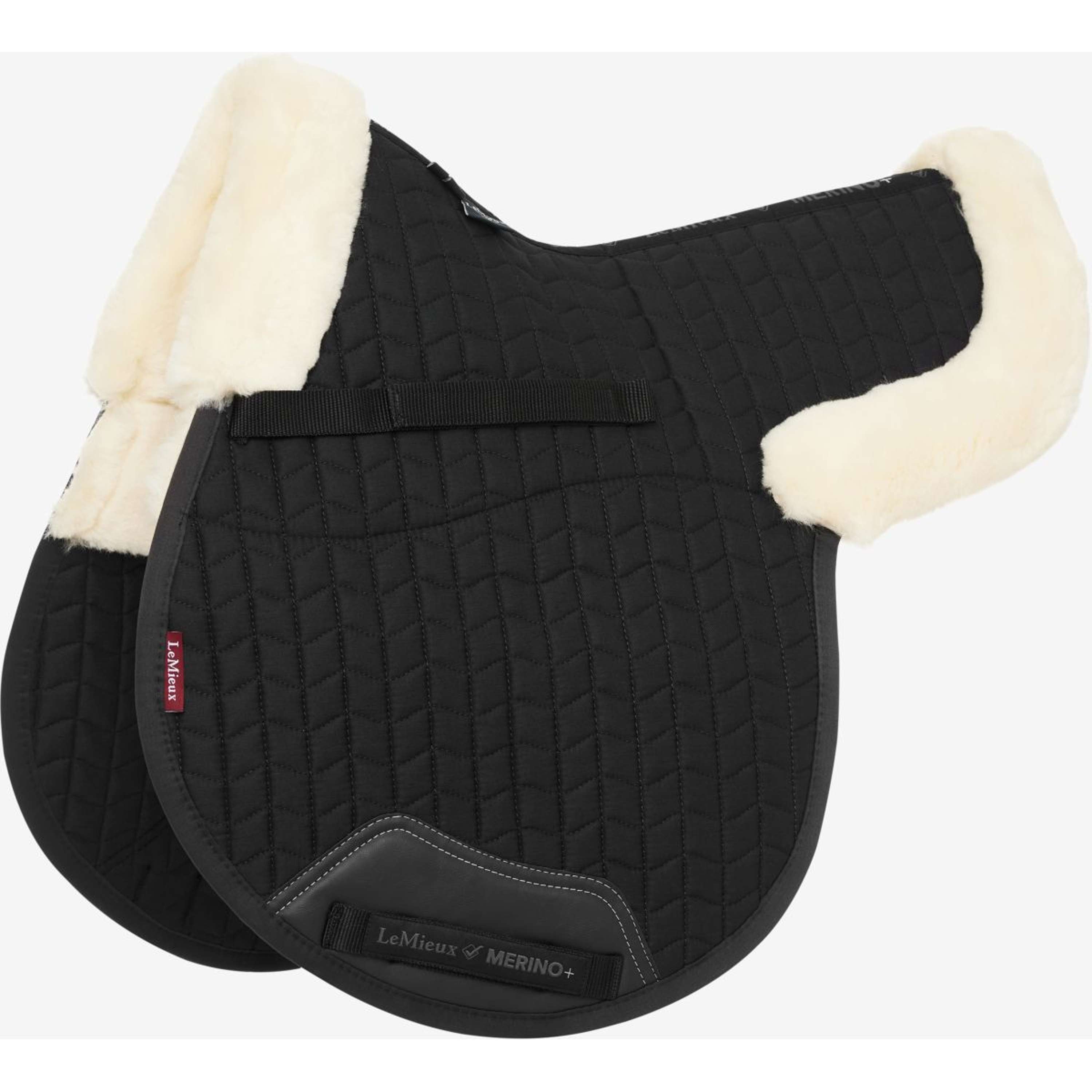LeMieux Zadeldekje Merino+ Half Onderlegd Zwart/Natural