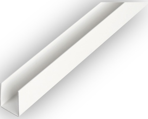 U-profiel PVC wit 12x10x1mm, 2m