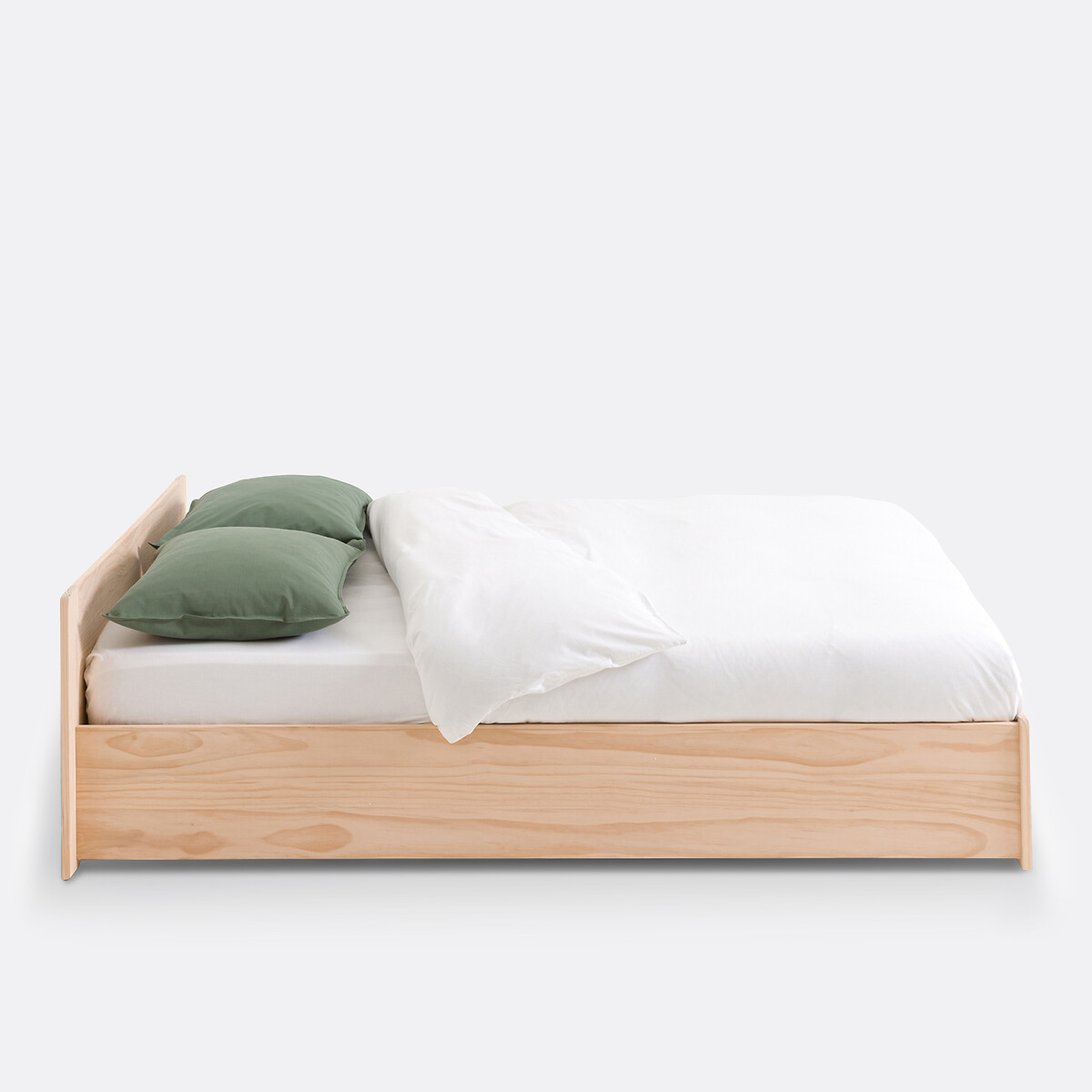 LA REDOUTE INTERIEURS<br>Cama de pinho maciço com estrado de ripas e gaveta de arrumação Crawley