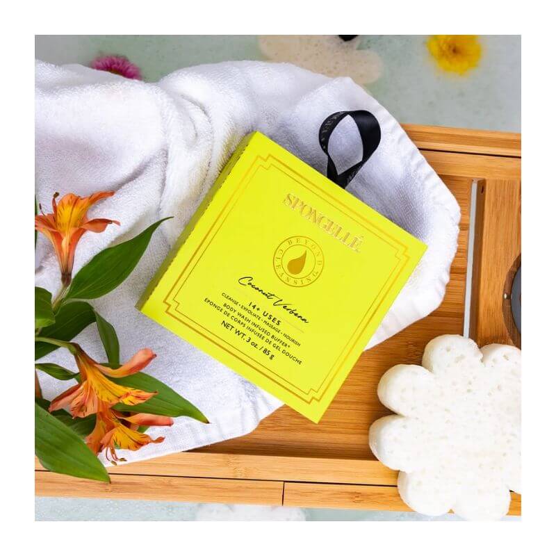 Éponge infusée Nettoyante Coconut Verbena White Flower Spongellé