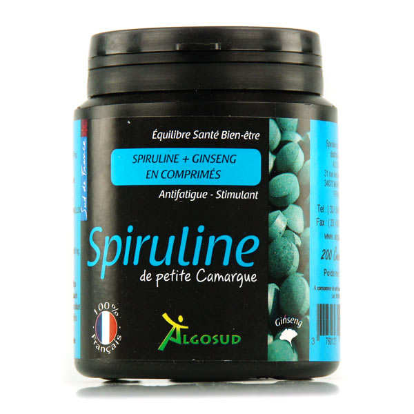 Spiruline au Ginseng bio en comprimés