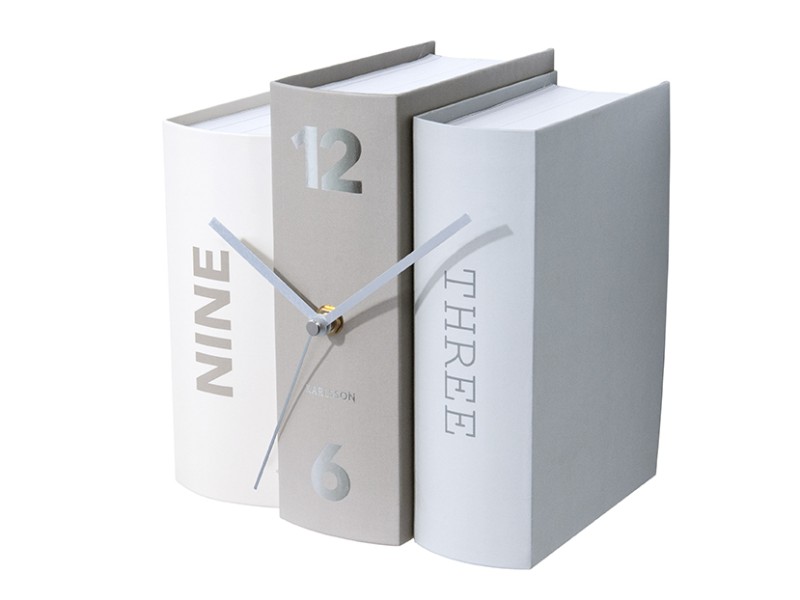 Table Clock Book KA5628 Grey