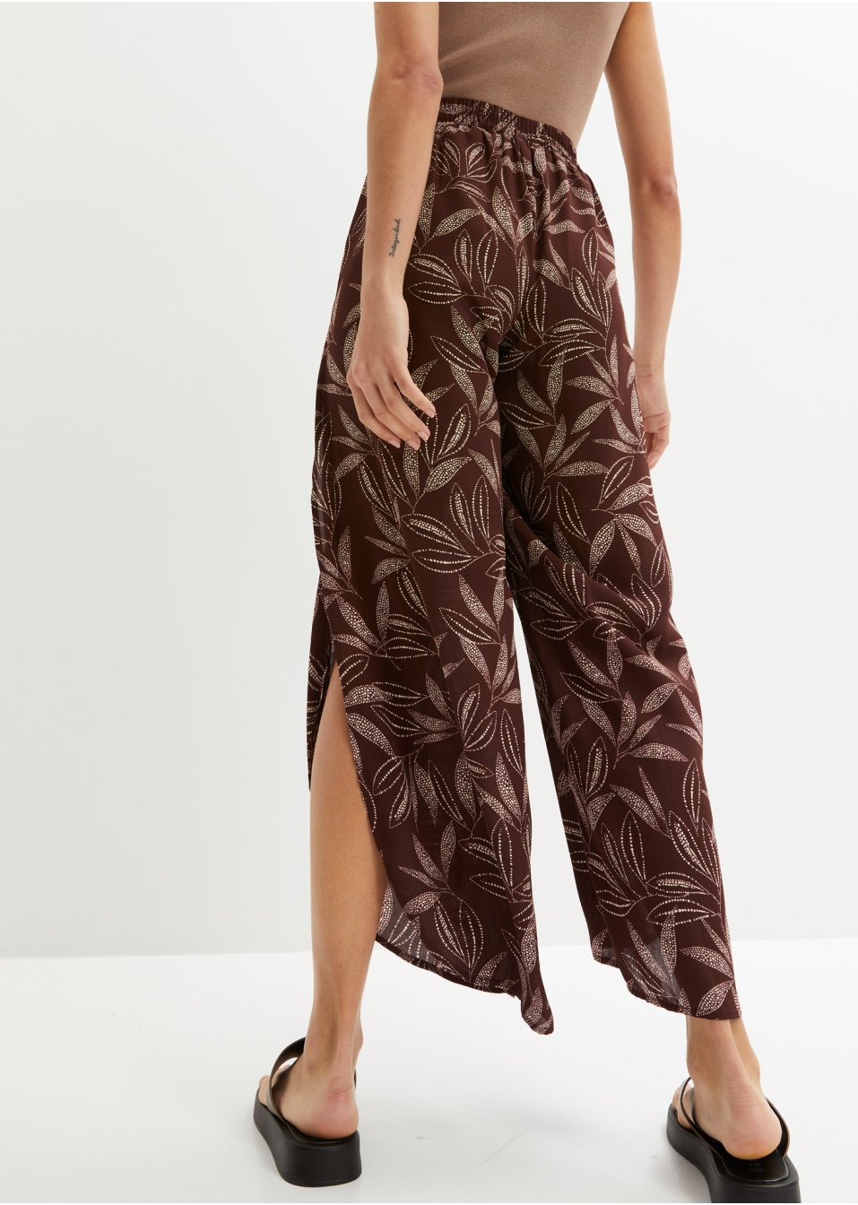 Pantalon palazzo avec fente