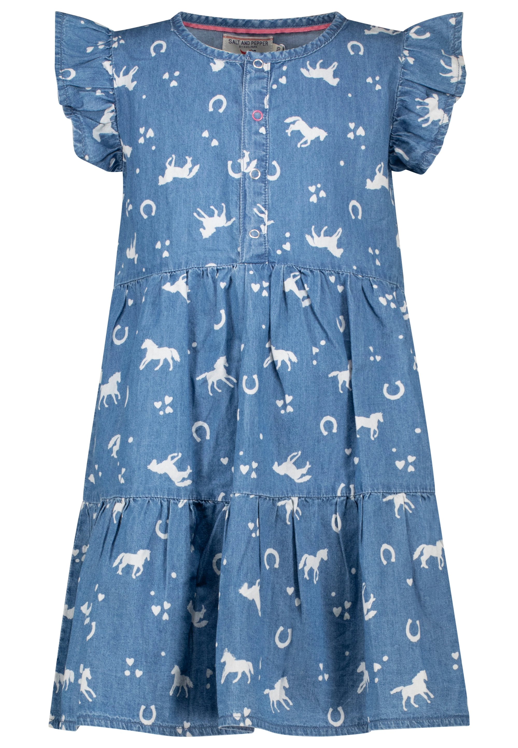Jeanskleid HORSES AOP in mid blue