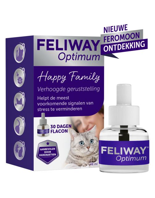 Feliway Optimum Navulling - Anti stressmiddel - 48 ml Kat