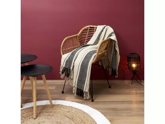 Plaid berbère à rayures 120 x 150 cm