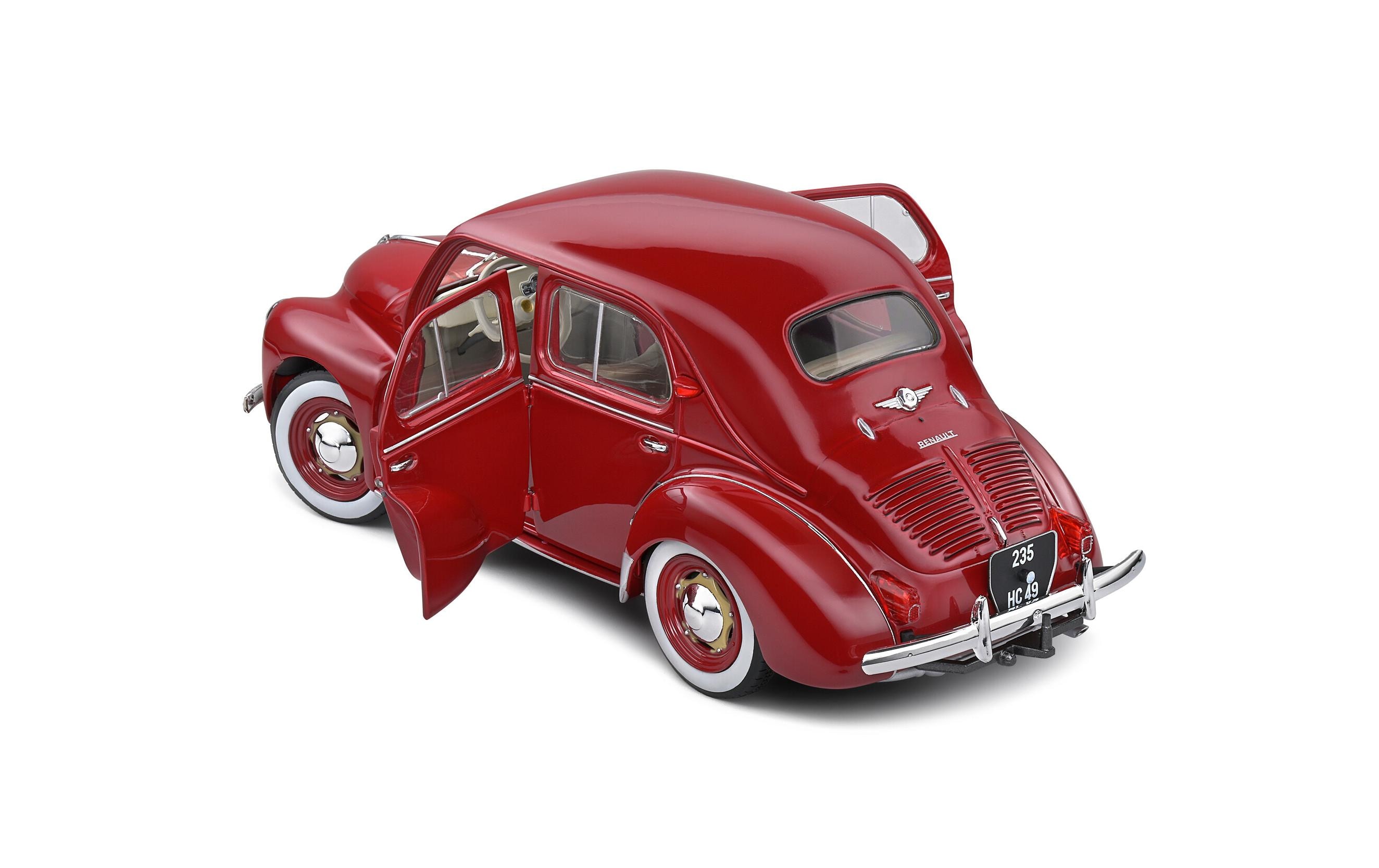 Renault 4CV Rot, 1:18Detailgetreues Modellauto für Sammler im Massstab 1:18