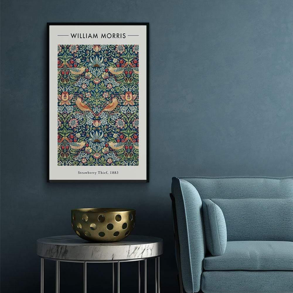 Walljar plexiglas schilderij - William Morris - Strawberry Thief Plexiglas schilderij - 80 x 120 cm