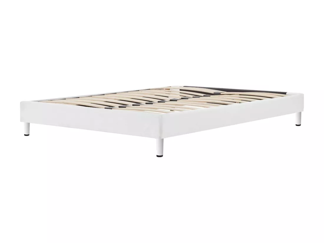 Sommier Tapissier 140x190cm avec 5 Pieds - Sommiers à Lattes en Bois pour Adulte et Enfant