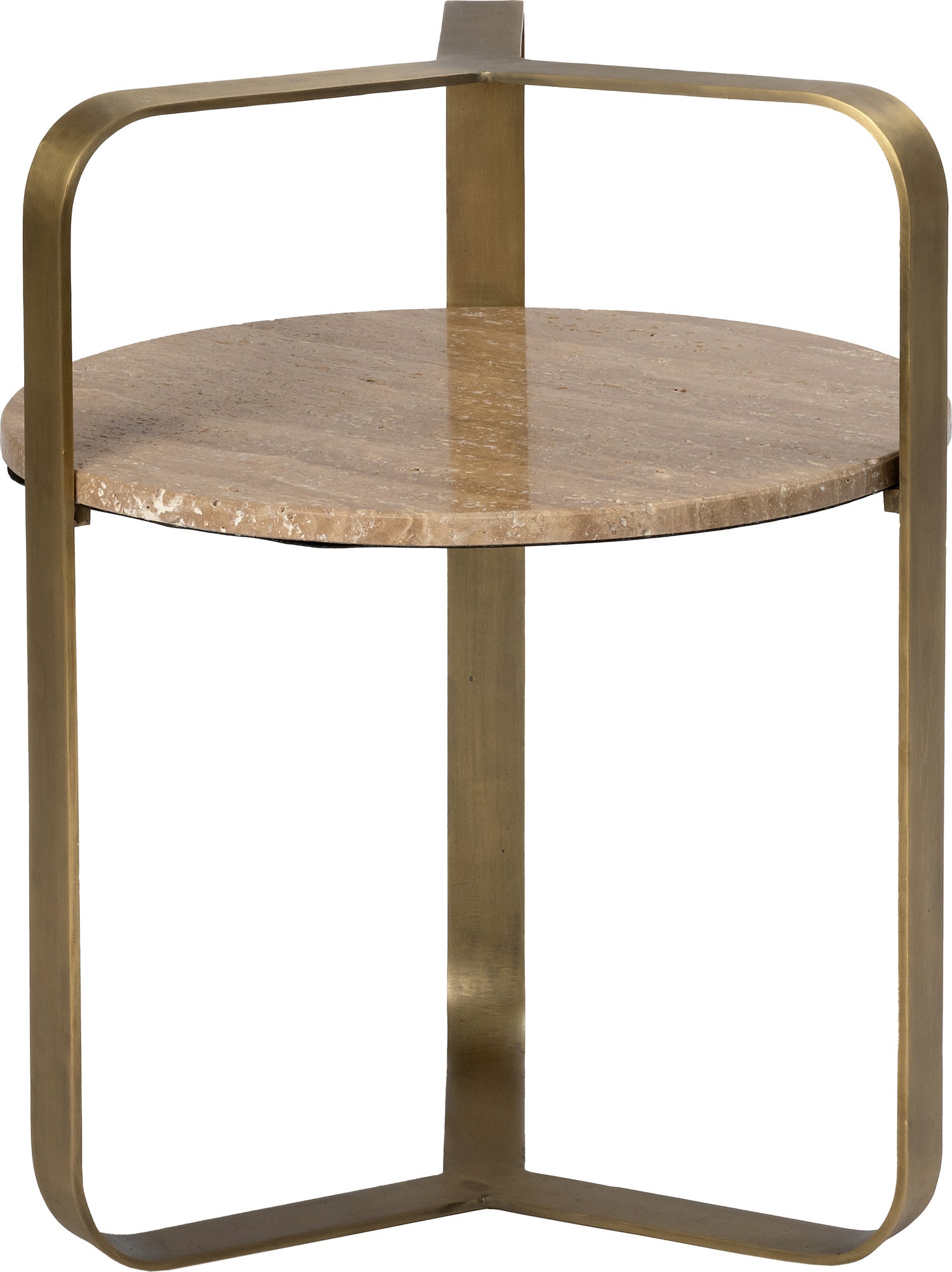 Intratuin bijzettafel Simo goud D 45 H 46 cm
