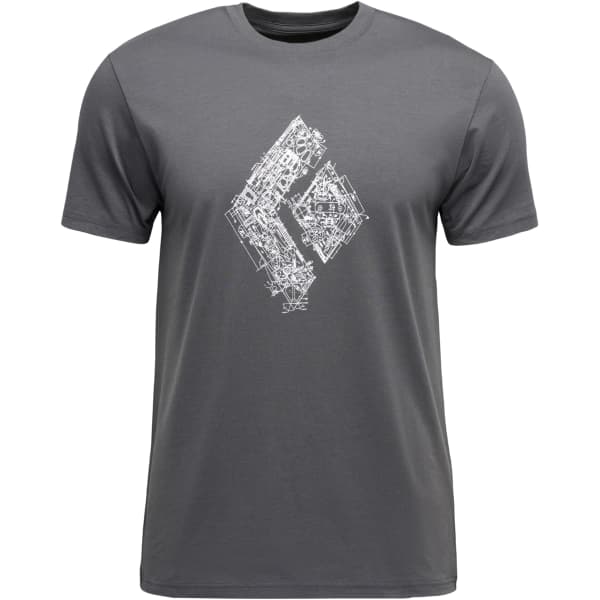 T-shirt escalade BLACK DIAMOND ENGINEERED DIAMOND SS TEE ANTHRACITE