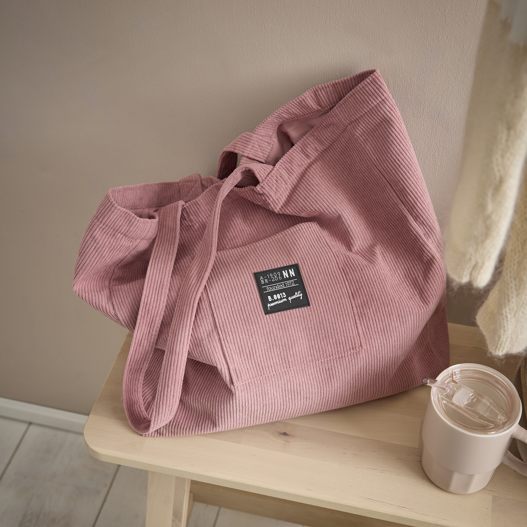 Shopper Cord, altrosa